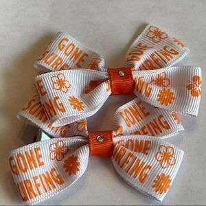 Bow pair hair bows accessories Gone surfing NEW